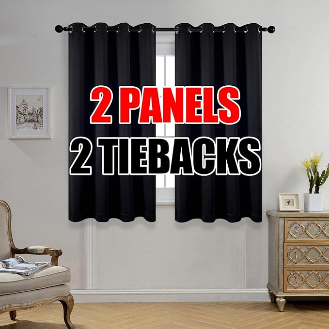 MIUCO Room Darkening Grommet Thermal Insulated Blackout Window Curtains Panels by MIUCO