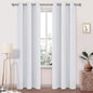DWCN Room Darkening Curtains 84 Inches Long, Thermal Greyish White Drapes by DWCN
