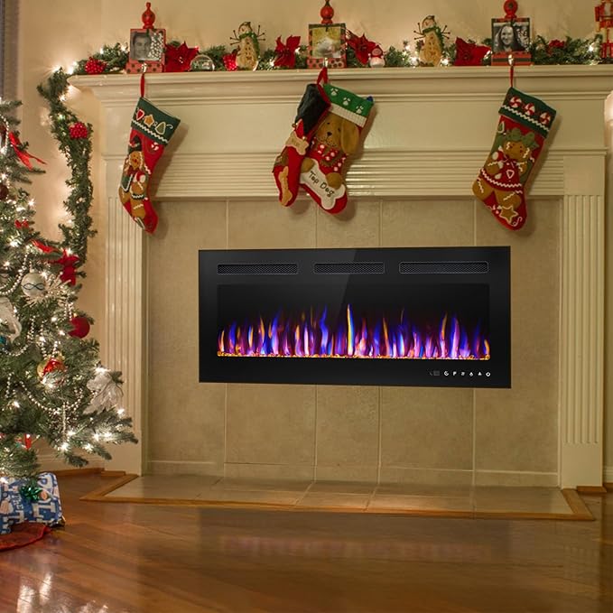 40" Electric Fireplace Wall Mounted and Recessed - Image 7