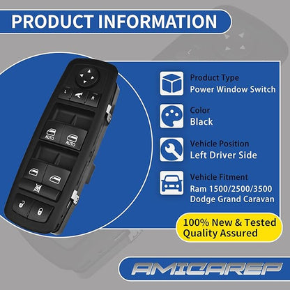 AMICAREP Master Power Window Switch Driver Side Compatible - Image 2