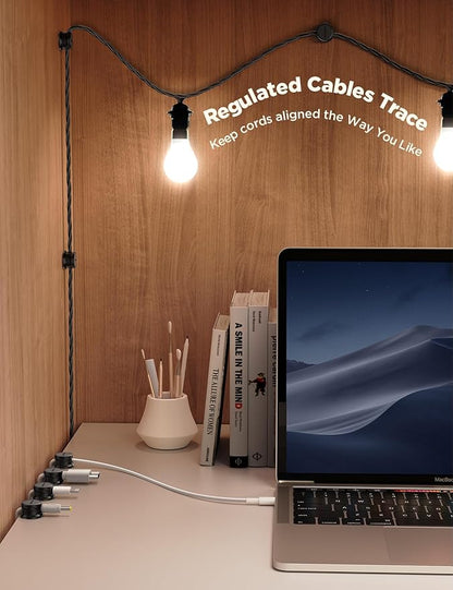 9 Pack Cable Management Cord Holder, JOYROOM Magnetic Cable Clips Adhesive Wire - Image 3