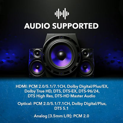 OREI 4K Multi HDMI Viewer Quad 4 in 2 Out, Matrix Switcher 4 Ports Seamless IR - Image 8