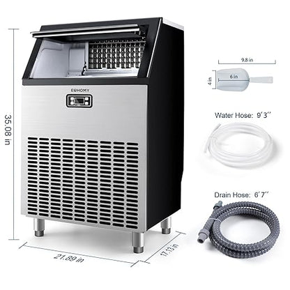EUHOMY Commercial Ice Maker Machine, 200lbs Daily Output, Under Counter ice - Image 6