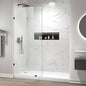 Bathroom Shower Glass Door 34" W×78.75" H, 3/8" Thick Clear Tempered Glass Panel by Unknown