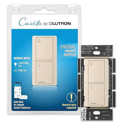 Lutron Caseta Original Smart Light Switch, by Lutron