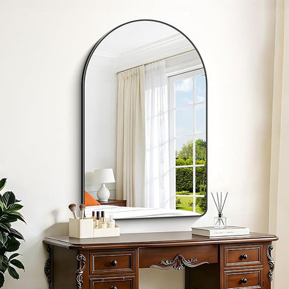 GLASHOM Arched Bathroom Mirror, Wall Mounted Mirror, Living Room, Vertically - Image 8