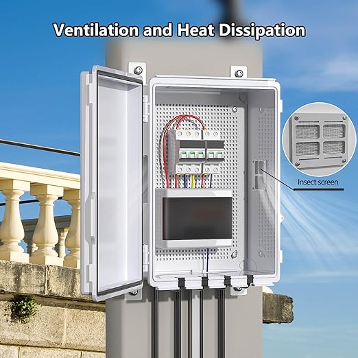 Electrical Junction Box, Ventilated Design, Cable Grommets, Indoor/Outdoor Use - Image 2