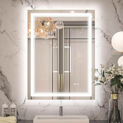 Keonjinn LED Mirror 24 x 32 Inch, Lighted Bathroom Vanity Mirror by Keonjinn