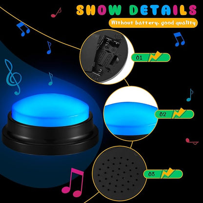 Honoson 8 Pcs Recordable Answer Buzzers, Personalized Sound, Recordable - Image 2