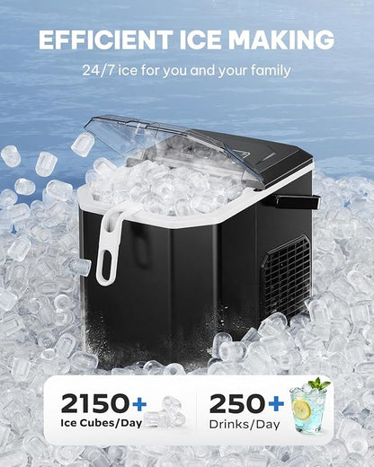 Silonn Countertop Ice Maker, Portable Bullet Ice Machine - Image 2