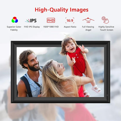 FRAMEO WiFi Digital Picture Frame 32GB Smart 15.6 Inch Digital Photo Frame FHD - Image 3