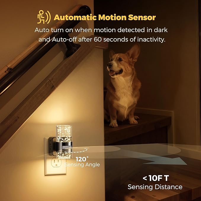 L LOHAS LED Motion Sensor Night Light, Dimmable Night Lights Plug into Wall - Image 4