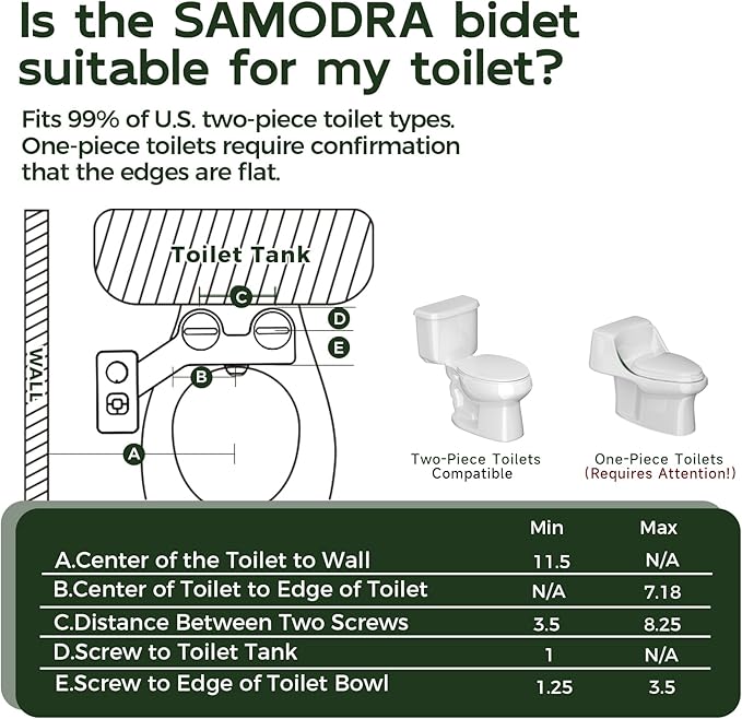 SAMODRA Bidet Attachment, Non-Electric Cold Water Bidet Toilet Seat Attachment - Image 3
