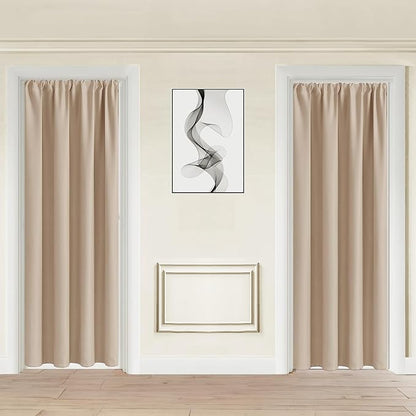 JIUZHEN Blackout Doorway Curtains 80 inch Length by JIUZHEN