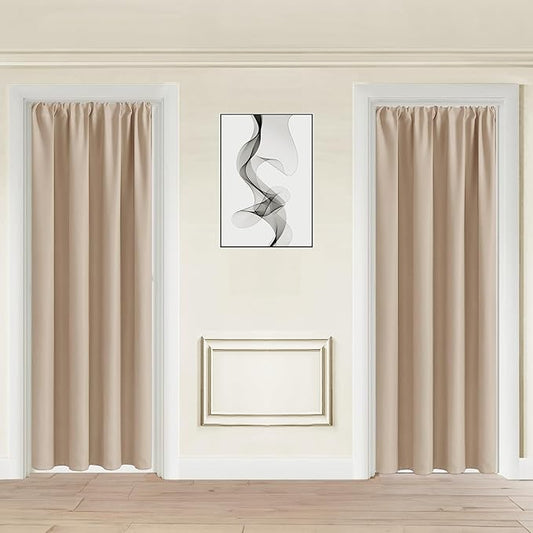 JIUZHEN Blackout Doorway Curtains 80 inch Length by JIUZHEN