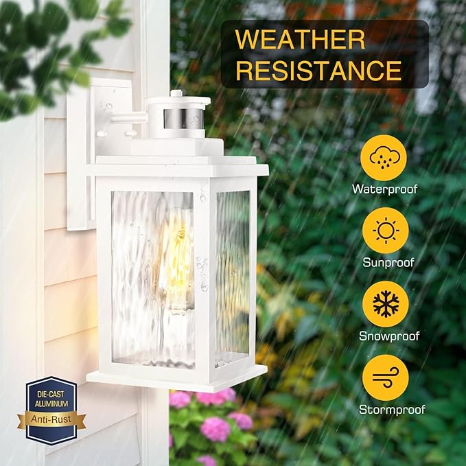VIANIS 2 Pack Motion Sensor Outdoor Wall Lantern, Anti-Rust Waterproof Exterior - Image 5
