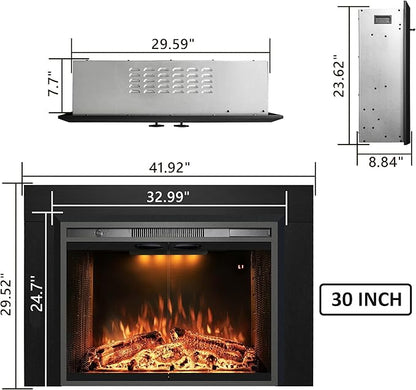 Velaychimny 42" Electric Fireplace Insert - Image 2