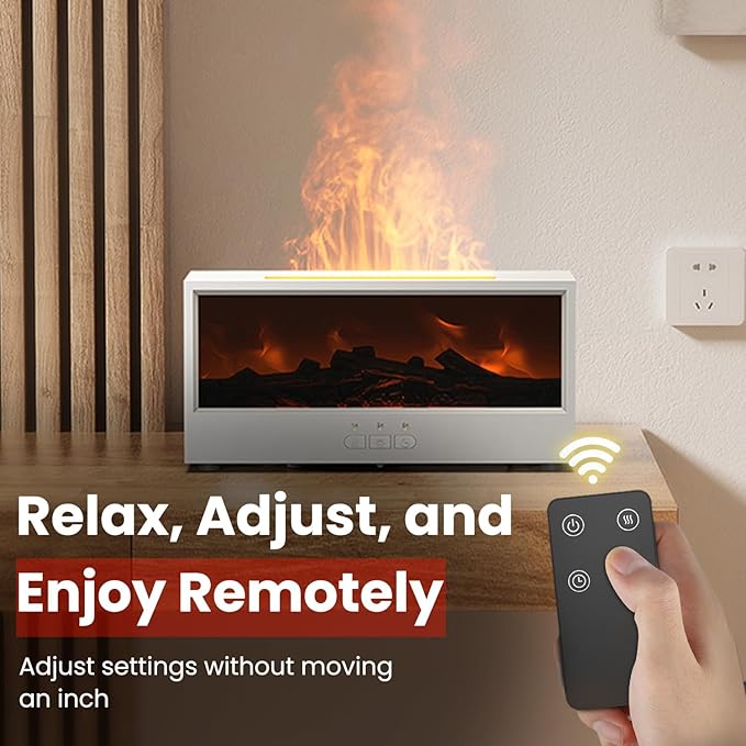 Fireplace Flame Diffuser Air Humidifier, Essential Oil Diffuser - Image 3