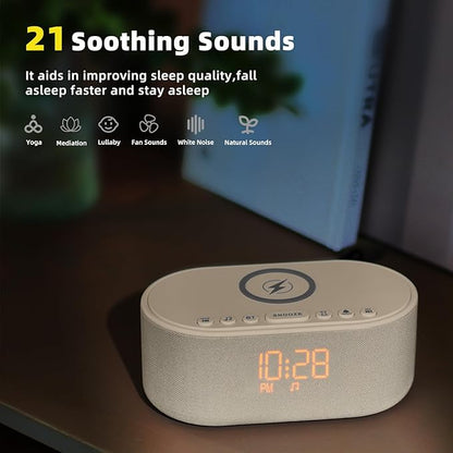 Sound Machine Alarm Clock for Bedrooms: Bluetooth 10W Stereo Sound Speaker - Image 5
