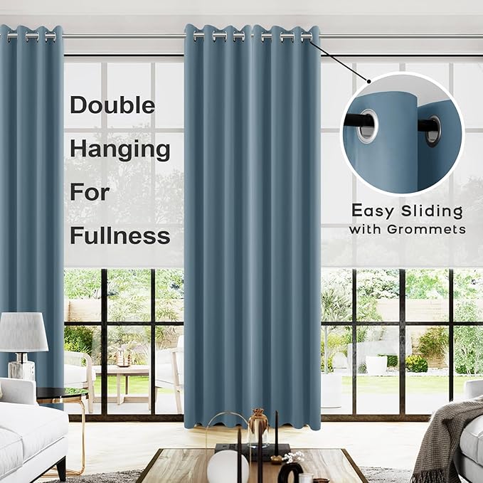 KOUFALL 108 Inch Long Blackout Curtains - Image 2