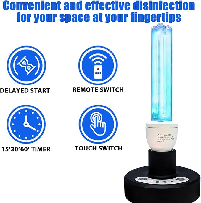BAIMNOCM UV Light Sanitizer, UVC Disinfection Lamp - Image 7
