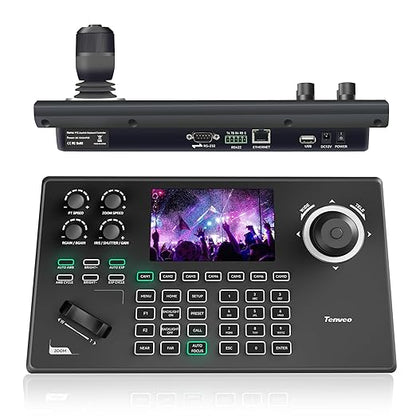 Tenveo NDI PTZ Camera Controller, 4D Joystick, PoE IP PTZ Controller Keyboard by Tenveo