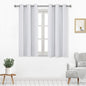 DWCN Greyish White Curtains 54 Inches Long, Thermal Room Darkening Curtain by DWCN