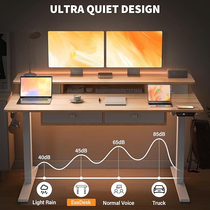 Electric Standing Desk, 63 * 30 Inches Adjustable Height - Image 6