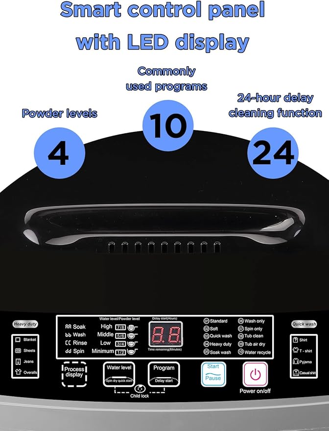 17.7 lbs Full Automatic Washing Machine - Image 3