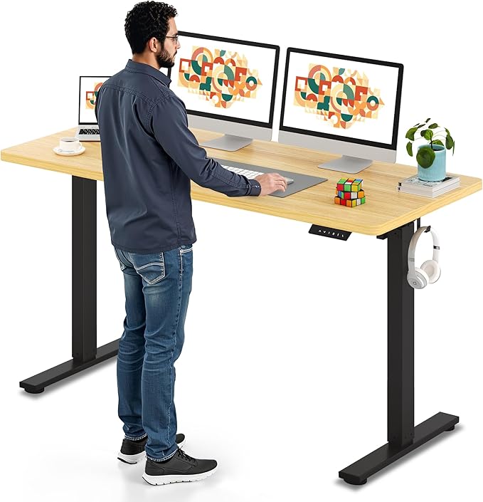 SANODESK Electric Standing Desk 60 x 24 Inches Whole-Piece Desktop Height by sanodesk