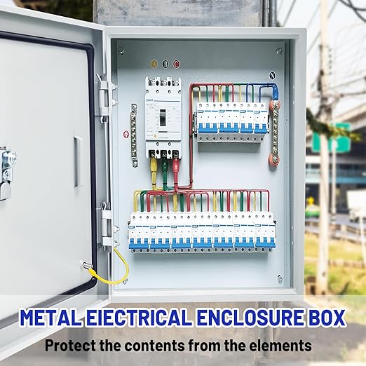 Outdoor Electrical Box 10 x 8 x 6''D NEMA 4X Enclosure Steel Box, Waterproof & - Image 2