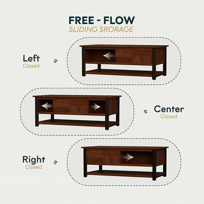 Bme Trapeze Coffee Table for Living Room – Modern Wooden Center Table - Image 4