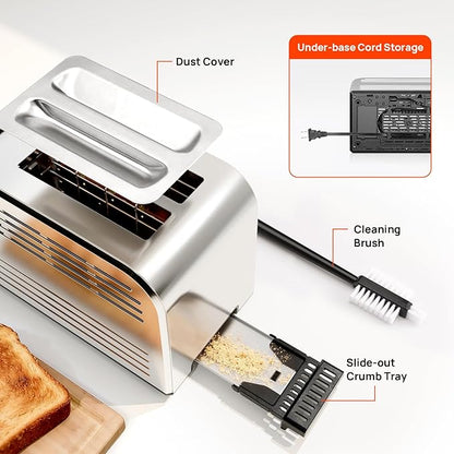 Toaster 2 Slice, Consciot Smart Touch Screen Toasters - Image 9