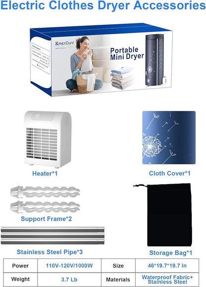 Portable Dryer, 46Inch-1000W Portable Clothes Dryer - Image 5