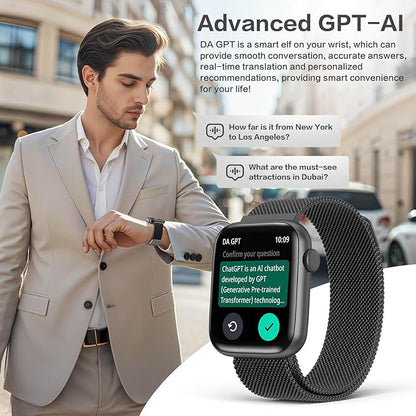 Smart Watches for Men Blood Pressure, DA GPT AI Waterproof Smartwatch, 1.9" - Image 2