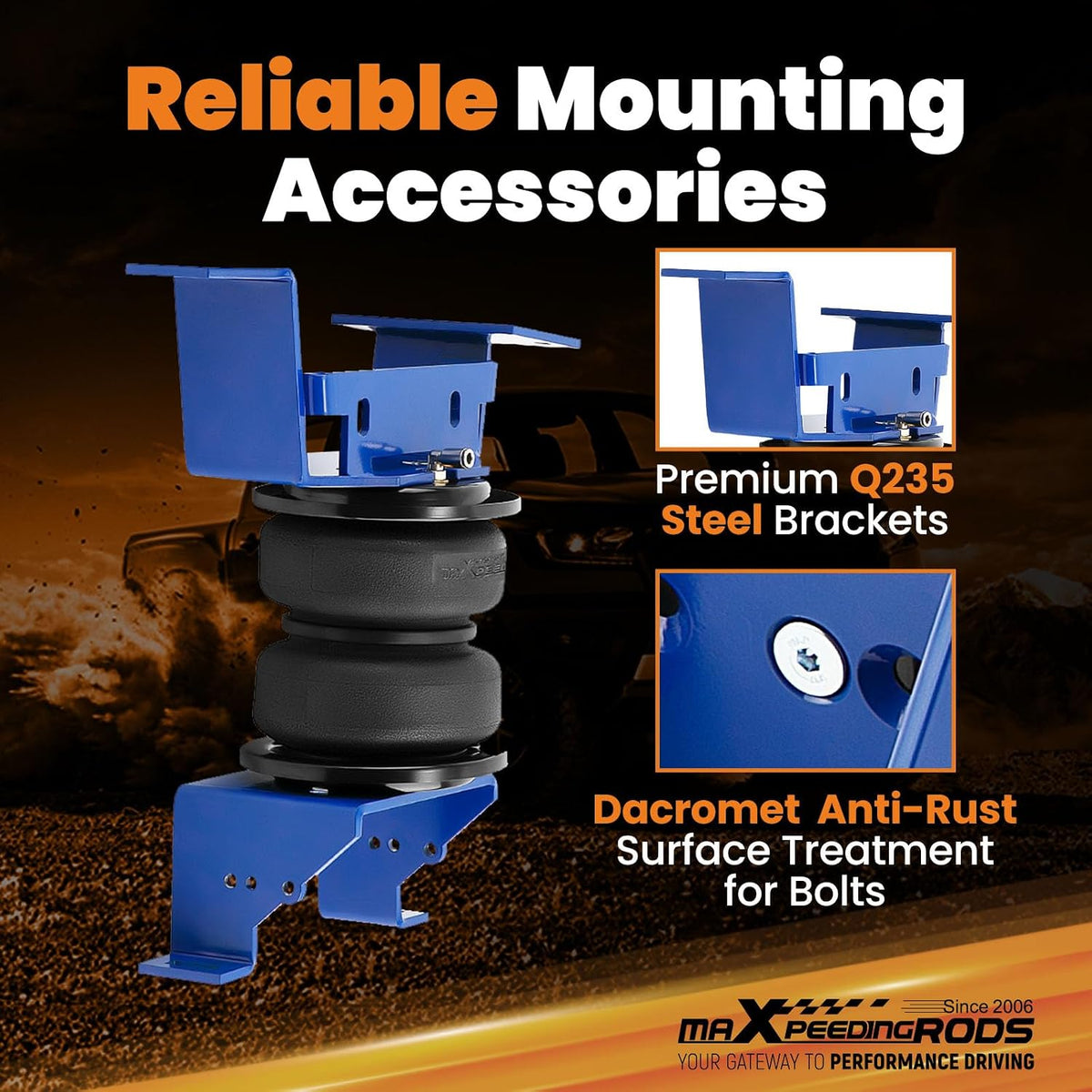 maXpeedingrods 5000 lbs Rear Air Suspension Bags Kit for GMC Sierra Chevrolet...