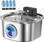 Voluas Cat Water Fountain Stainless Steel: 108oz/3.2L Wireless Cat Fountain by Voluas