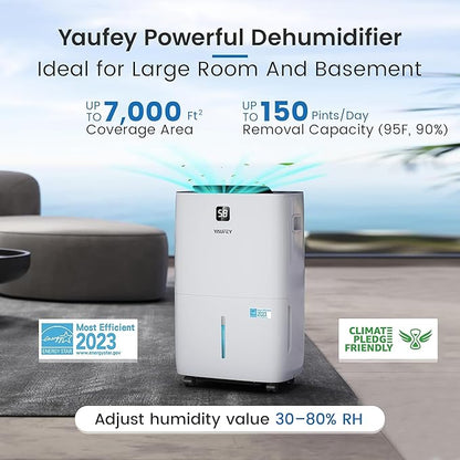 Yaufey 150 Pints Energy Star Dehumidifier - Image 2