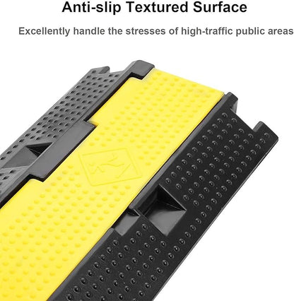 Reliancer 3 Pack Dual Channel Rubber Cable Protector Ramp 2 Channel Traffic - Image 5