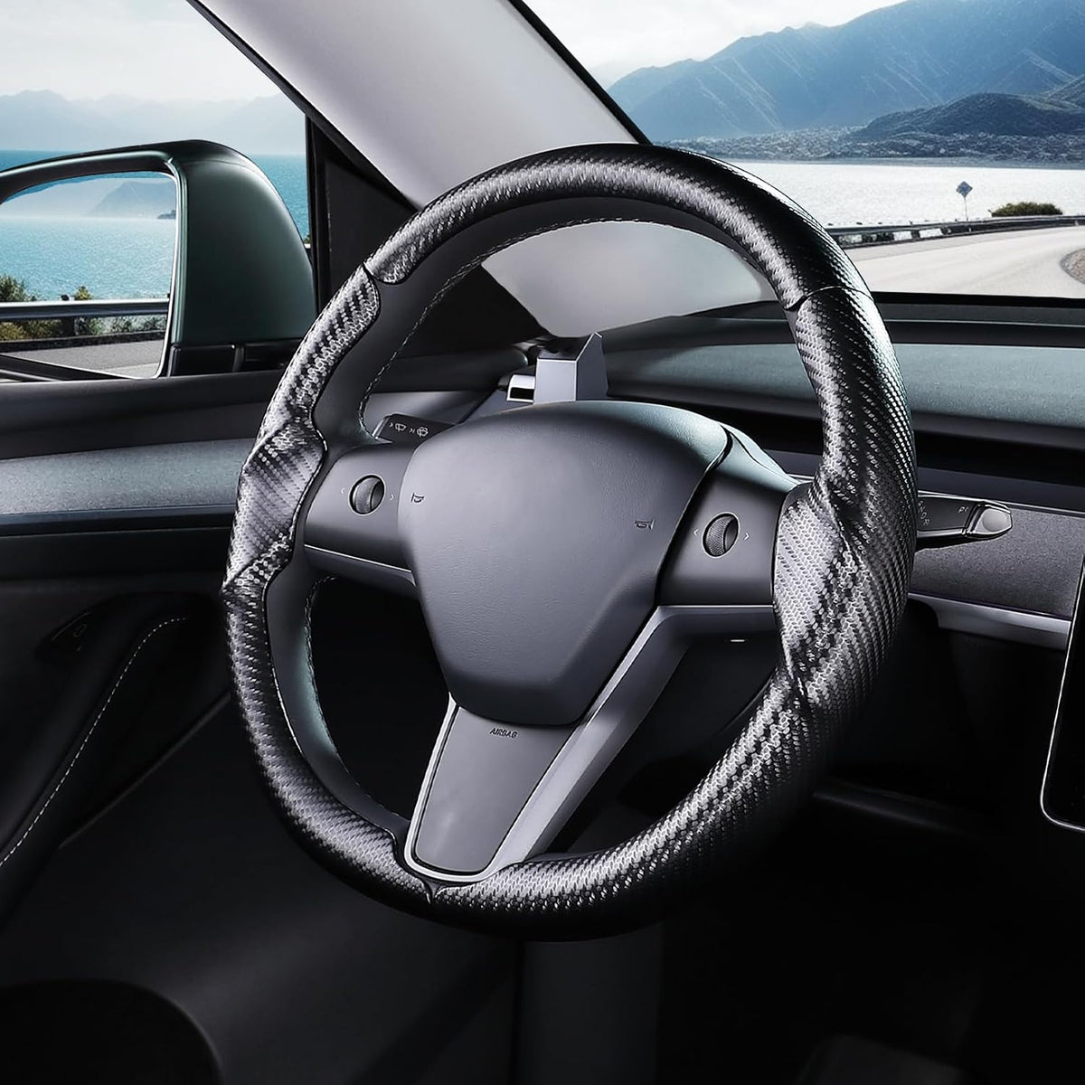 Steering Wheel Cover for Tesla Model 3 2017-2023/ Model Y 2020-2024