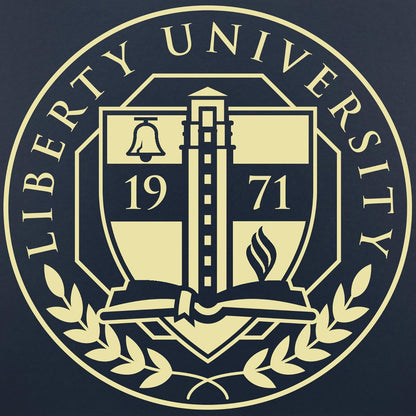 Liberty Gold Embossed Diploma Frame, 13 X 17, Cherry, Shield, 1971 | Liberty University, Fits 13 X 17 Diploma, Vertical, Navy And Red Mats, Gold Embossed Shield, Master/PhD Diploma Fit