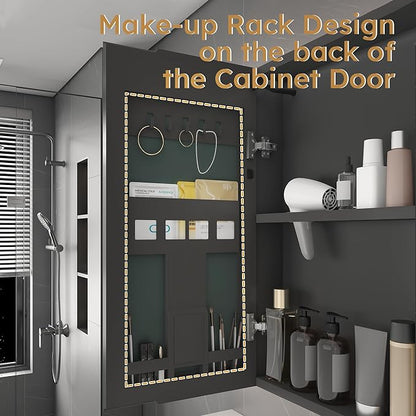 35x28 Inch Wall-Mounted Medicine Cabinet, Bathroom Mirror Cabinet - Image 5