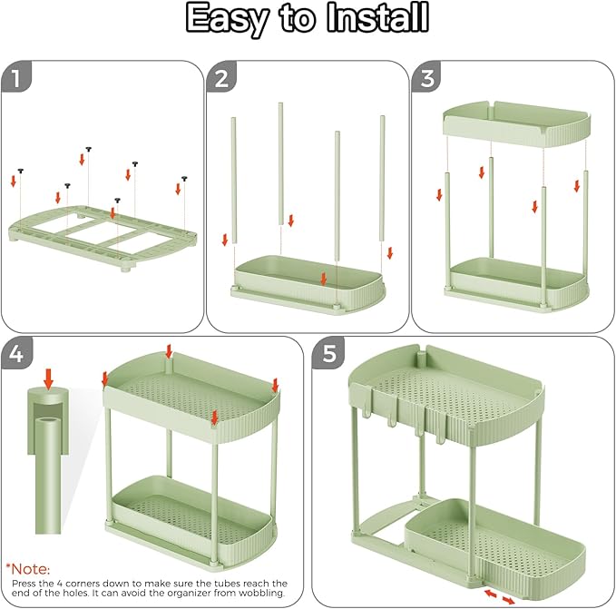 Ukeetap 2 Pack Multi-Purpose Pull-Out Storage Organizers, Under Sink Organizers - Image 7