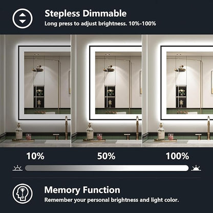 YEELAIT 36x30 Inch LED Bathroom Mirror - Image 4