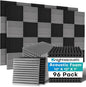 96 Pack Sound Proof Foam Panels by Knightsacoustic