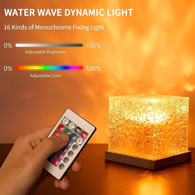 Growalleter Ocean Wave Projector Light, 16 Color Rechargeable Ocean Lamp - Image 3