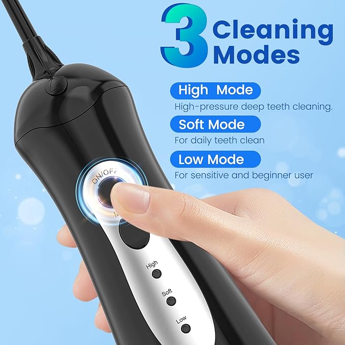 WellLeo Water Flossers for Teeth, Portable Oral Irrigator Rechargeable Water - Image 2
