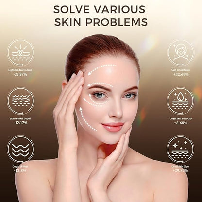 Red Light Therapy for Face & Neck, 7-1 Colors LED Light Therapy mask, - Image 4