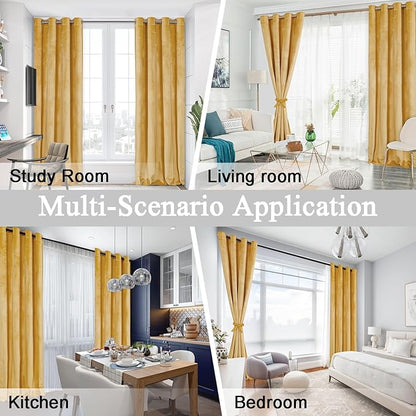 JIUZHEN Velvet Curtains for Living Room - Image 7