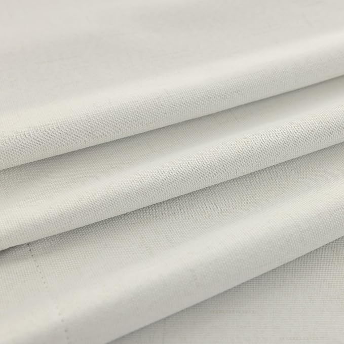 KOUFALL Ivory Back Tab Linen Blackout Curtains 92 Inches Long - Image 7